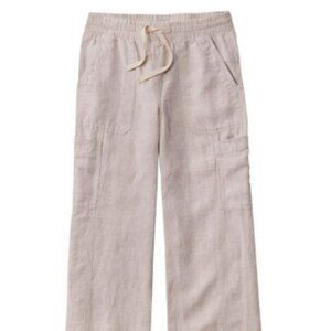 Women's LL Bean Linen Utility Pants Petite, Size 4
